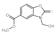 2,3-DIHYDRO-3-(HYDROXYMETHYL)-2-THIOXO-5-BENZOXAZOLECARBOXYLIC ACID METHYL ESTER结构式