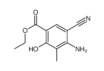Ethyl 4-amino-5-cyano-2-hydroxy-3-methylbenzoate Structure