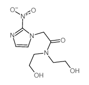 N,N-Bis(2-hydroxyethyl)-2-nitro-1H-imidazole-1-acetamide结构式