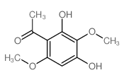 1-(2,4-dihydroxy-3,6-dimethoxy-phenyl)ethanone结构式
