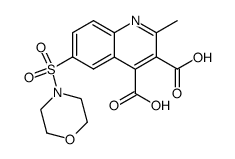 2-methyl-6-(morpholin-4-ylsulfonyl)-3,4-quinolinedicarboxylic acid结构式