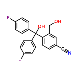 4-[Bis(4-fluorophenyl)(hydroxy)methyl]-3-(hydroxymethyl)benzonitrile Structure