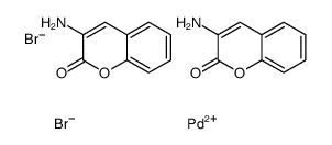 3-aminochromen-2-one, palladium(+2) cation, dibromide结构式