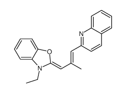 3-ethyl-2-(2-methyl-3-quinolin-2-ylprop-2-enylidene)-1,3-benzoxazole结构式