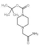 4-(2-氨基-2-氧代-乙基)哌嗪-1-羧酸叔丁酯结构式