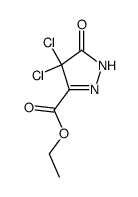 3-(carboethoxy)-4,4-dichloro-2-pyrazolin-5-one结构式