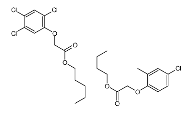 butyl 2-(4-chloro-2-methylphenoxy)acetate,pentyl 2-(2,4,5-trichlorophenoxy)acetate结构式