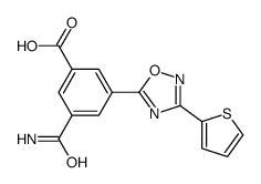 3-carbamoyl-5-(3-thiophen-2-yl-1,2,4-oxadiazol-5-yl)benzoic acid结构式