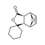 2',6'-exo-spiro[cyclohexane-1,5'-[4,10]dioxatricyclo[5.2.1.02,6]dec-8'-en-3'-one]结构式