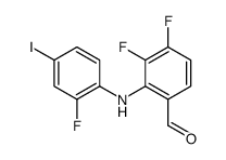 3,4-difluoro-2-(2-fluoro-4-iodoanilino)benzaldehyde Structure