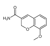 8-Methoxy-2H-1-benzopyran-3-carboxamide结构式