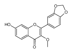 3-methoxy-7-hydroxy-3',4'-methylenedioxyflavone结构式