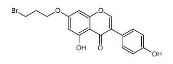 7-(3-bromopropoxy)-5-hydroxy-3-(4-hydroxyphenyl)-4H-chromen-4-one结构式