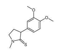 1-methyl-3-(3,4-dimethoxyphenyl)pyrrolidine-2-thione结构式