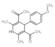 Ethanone, 1,1-[1,4-dihydro-4-(4-methoxyphenyl)-2,6-dimethyl-3,5-pyridinediyl]bis- structure