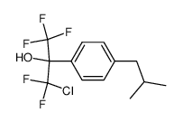 1-chloro-1,1,3,3,3-pentafluoro-2-(4-(2-methylpropyl)-phenyl)-2-propanol结构式