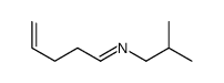 N-(2-methylpropyl)pent-4-en-1-imine结构式