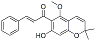 (E)-1-(7-Hydroxy-5-methoxy-2,2-dimethyl-2H-1-benzopyran-6-yl)-3-phenyl-2-propen-1-one结构式