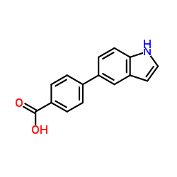 4-(1H-Indol-5-yl)benzoic acid structure