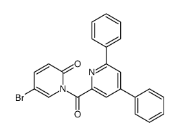 5-bromo-1-(4,6-diphenylpyridine-2-carbonyl)pyridin-2-one结构式