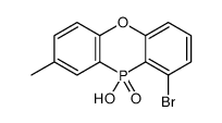 1-bromo-10-hydroxy-8-methylphenoxaphosphinine 10-oxide结构式