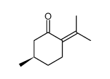 Cyclohexanone, 5-methyl-2-(1-methylethylidene)-, (5R) Structure