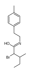 2-bromo-3-methyl-N-[2-(4-methylphenyl)ethyl]pentanamide结构式