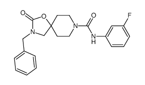 [60] 3-benzyl-2-oxo-1-oxa-3,8-diazaspiro[4.5]decane-8-carboxylic acid (3-fluorophenyl)amide Structure
