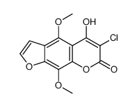 6-chloro-5-hydroxy-4,9-dimethoxyfuro[3,2-g]chromen-7-one结构式