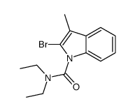 2-bromo-N,N-diethyl-3-methylindole-1-carboxamide结构式