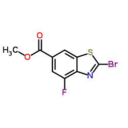 Methyl 2-bromo-4-fluorobenzo[d]thiazole-6-carboxylate structure