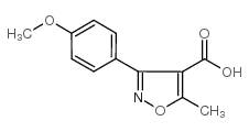 3-(4-甲氧基苯基)-5-甲基-4-异恶唑羧酸结构式