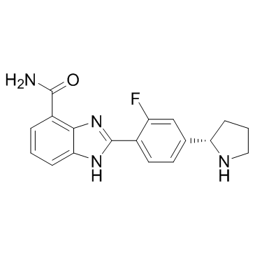 2-[2-氟-4-[(2S)-2-吡咯烷基]苯基]-1H-苯并咪唑-7-甲酰胺结构式