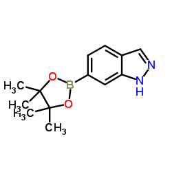 1H-吲唑-6-硼酸频哪醇酯结构式