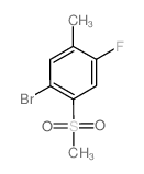 1-bromo-4-fluoro-5-methyl-2-methylsulfonylbenzene Structure