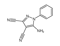 5-amino-1-phenylpyrazole-3,4-dicarbonitrile Structure