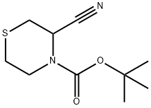 3-氰基硫代吗啉-4-羧酸叔丁酯结构式