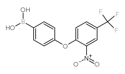 4-(2-硝基-4-(三氟甲基)苯氧基)苯硼酸结构式