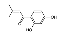 1-(2',4'-dihydroxyphenyl)-3-methyl-1-oxo-2-butene结构式