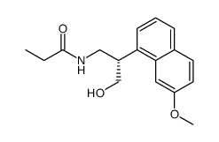 (+)-(S)-N-[3-hydroxy-2-(7-methoxy-naphthalen-1-yl)propyl]propionamide Structure