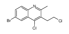 6-bromo-4-chloro-3-(2-chloro-ethyl)-2-methyl-quinoline Structure