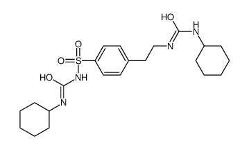 1-cyclohexyl-3-[4-[2-(cyclohexylcarbamoylamino)ethyl]phenyl]sulfonylurea Structure