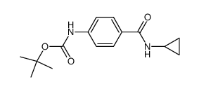 tert-butyl (4-((cyclopropyl)carbamoyl)phenyl)carbamate结构式