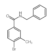N-苄基-4-溴-3-甲基苯甲酰胺结构式