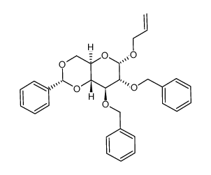 allyl 2,3-di-O-benzyl-4,6-O-benzylidene-α-D-glucopyranoside结构式