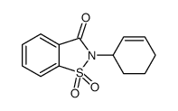 2-cyclohex-2-en-1-yl-1,1-dioxo-1,2-benzothiazol-3-one Structure