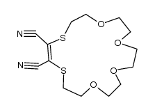 1,4,7,10-tetraoxa-13,16-dithiacyclooctadec-14-en-14,15-dicarbonitrile结构式