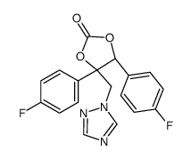 (4S,5R)-4,5-bis(4-fluorophenyl)-4-(1,2,4-triazol-1-ylmethyl)-1,3-dioxolan-2-one结构式