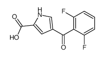 4-(2,6-二氟苯甲酰基)-1H-吡咯-2-羧酸结构式