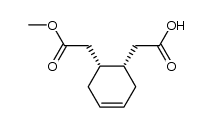 (1R-cis)-4-cyclohexene-1,2-diacetic acid monomethyl ester结构式